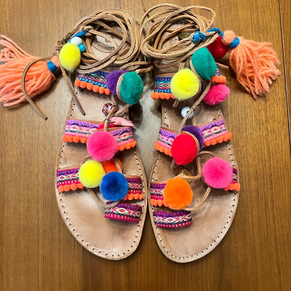 Made in Greece Colorful Grecian Style Sandals